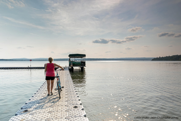Circuit vélo d'une rive à l'autre du lac Témiscouata