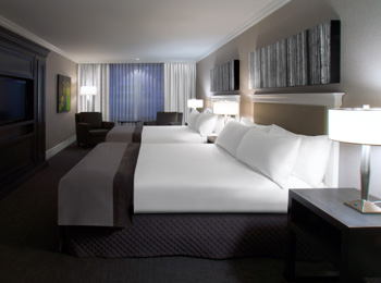 Chambre d'hôtel du Manoir Victoria.