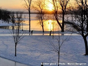 Le
                sentier glacé de Magog