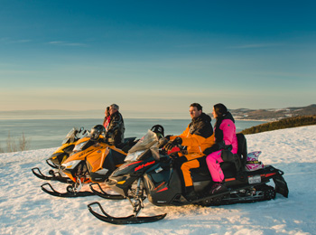 Sortie en motoneige dans Charlevoix