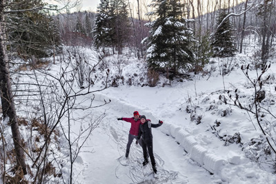 Patinez dans un labyrinthe glacé au Parc Nature Éco-Odyssée!