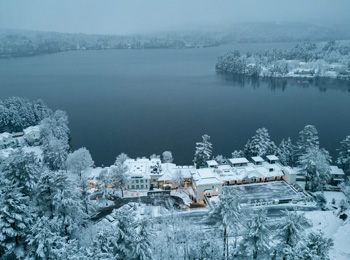 Vue d'en-haut du Ripplecove en hiver