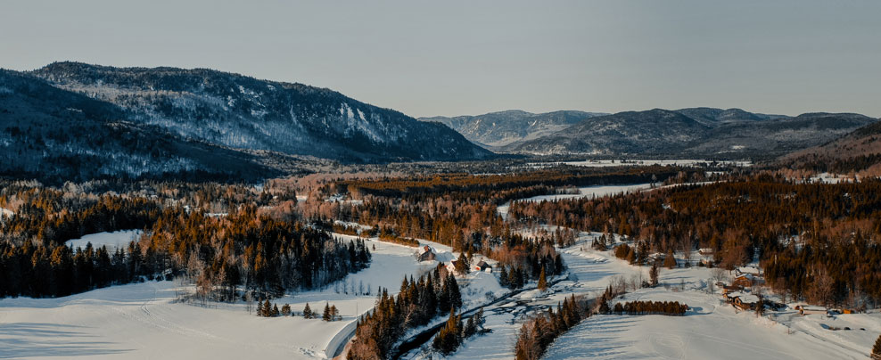 Vue aérienne de la région